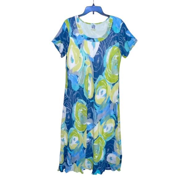 Parsley & Sage Midi Dress Crinkle Lagenlook - Picture 2 of 11